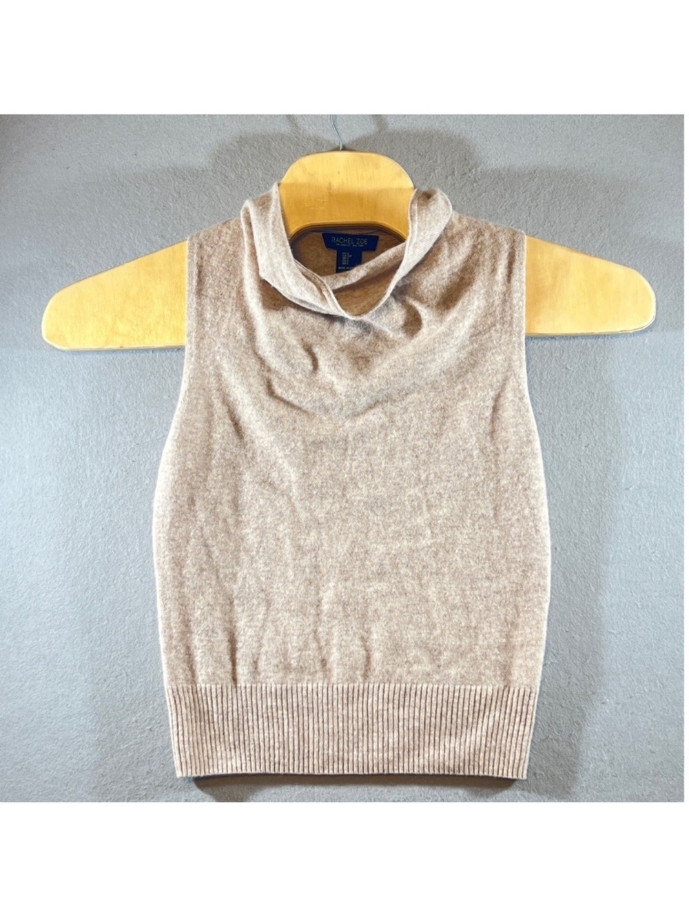 RACHEL ZOE 100% cashmere sleeveless cowl neck top